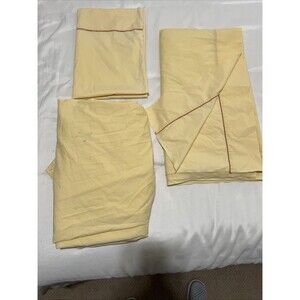 Wamsutta Sheet Set 3-Pc Double Fitted Flat & 1 Pillowcase Yellow